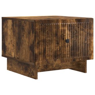 vidaXL Mesa De Caf&eacute; Roble Ahumado 49 X 50 X 40 Cm Madera De Ingenier&iacute;a Vidaxl