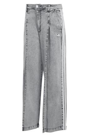 adidas Originals Wide Leg Jeans in Greywash at Nordstrom, Size 28