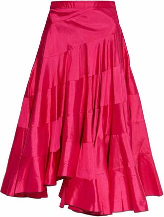 Tory Burch Silk Flared Midi Skirt