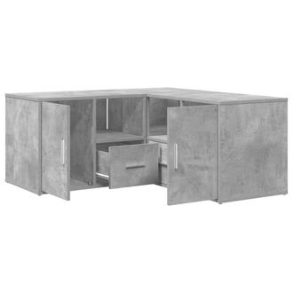vidaXL Vidaxl - Mueble De Esquina Madera Ingenier&iacute;a Gris Hormig&oacute;n 160x40x45 Cm