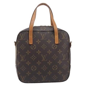 Louis Vuitton Spontini Monogram Canvas Brown Canvas Handbag (Pre-Owned)