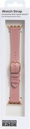 Nordstrom Rack Leather Apple Watch Watchband in Blush- Rose Gold at Nordstrom Rack