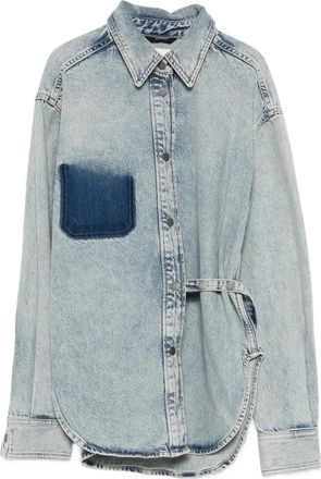 Haikure Camicia Bella con cintura - Blu