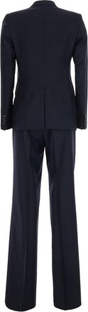 Tagliatore Womens Double-Breasted Suit Blue Trouser Suits