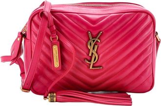 Saint Laurent Black Matelasse Chevron Leather Lou Camera Bag Small (Authentic Pre-Loved)
