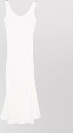 Brunello Cucinelli knee length fitted silhouette scoop back dress