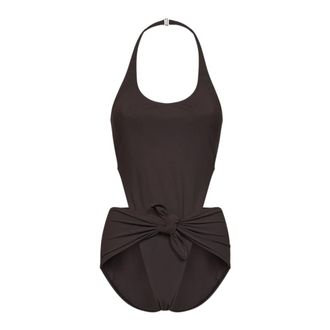 Alaia One-piece Swimsuit - female - Ala&iuml;a - Swimsuits - Brown - XS - Swimwear