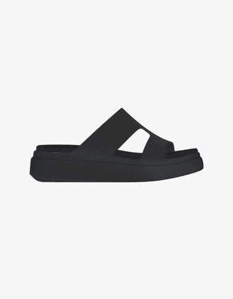 Crocs Womens Crocs 209409-001 GETAWAY PLATFORM H-STRAP Womens Sliders Black - Size: 8