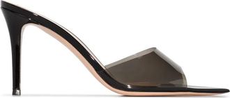 Gianvito Rossi Clear 85 Plexiglas Muiltje - Dames - Muiltjes - Zwart - 40 EU - Leer - Schoenen