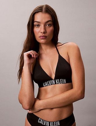 Calvin Klein Parte de arriba de bikini de tri&aacute;ngulo cuello halter - Intense Power