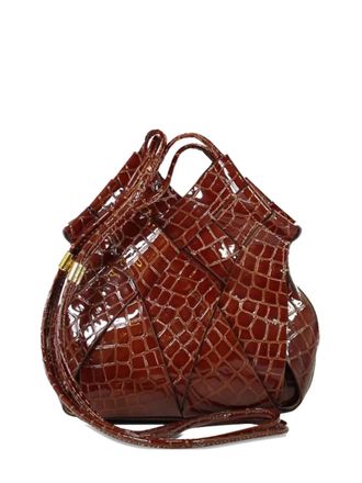 Ulla Johnson Charlotte shoulder bag - women - Crocodile Embossed Leather - One Size - Brown