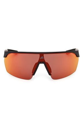 adidas Shield Sunglasses in Matte Black /Roviex Mirror at Nordstrom