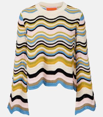 La DoubleJ Pullover Chevron in cotone crochet