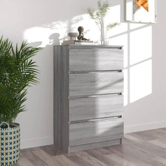 Berkfield Home Sideboard Grey Sonoma 60x35x98.5 cm Engineered Wood