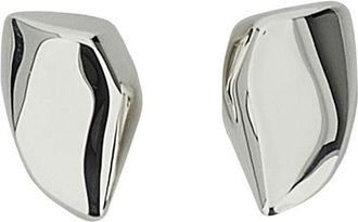 Bottega Veneta Silver Sculptural Stud Earrings