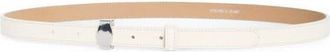 Veronica Beard Dash Leather Belt in Off White at Nordstrom, Size X-Small