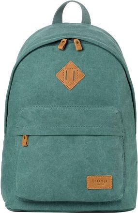 Troop London TRP0384 Heritage Canvas Backpack, Casual Daypack Turquoise