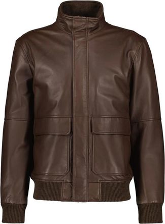 Eduard Dressler Jassen, Heren, Bruin, 2Xl, Leer, Pepe Leren Jas