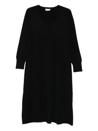 Marina Rinaldi Abito midi Miretta con scollo quadrato - Nero