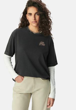 Ikks T-shirt met korte mouwen en ronde hals, opdruk op achterkant