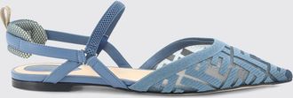 Fendi Ballerine slingback Colibr&igrave; Lite in nylon con monogramma FF