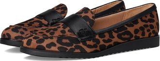 Life Stride Zee Loafer/Moc Shoes Womens Flat Shoes Brown Leopard : 9.5 W (C), Faux Leather