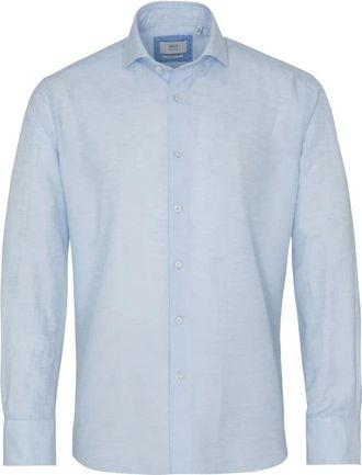 Eterna Lange mouwen Casual Shirt - Heren - Overhemden - Blauw - Maat: 5XL