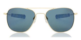 Randolph Aviator Polarized AF239 Mens Sunglasses Gold Size 55