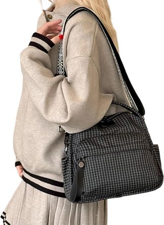 Generic Handbags for Women | Multi-Pocket Top Handle Zipper Handbags | Nylon Sling Bag Women Purse,for Commuting Work Shopping Dating Party Holiday Birthday O