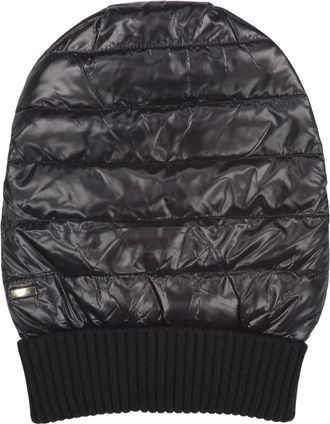 Herno padded beanie - women - Nylon/Goose Down/Goose Feather/Wool/Acrylic/Polyamide/Elastane - L - Blue