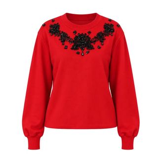 Dolce & Gabbana Sweatshirts - Dames - Sweatshirts & Hoodies - Rood - Maat: XS Katoen