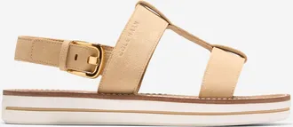 Cole Haan Womens Pinch Long-Weekender Sandals - Beige Size 10.5