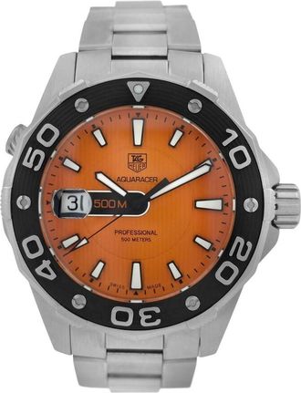 Tag Heuer Pre-owned Tag Heuer Aquaracer Orange Dial Mens Watch WAJ1113.BA0870