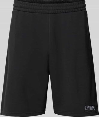 Review Regular Fit Shorts mit Label-Stitching in Black, Gr&ouml;&szlig;e XXL
