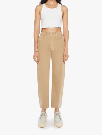 Mother Half Pipe Flood High Rise Jeans In Curds And Whey