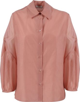 PESERICO Cotton Silk Voluminous Blouse