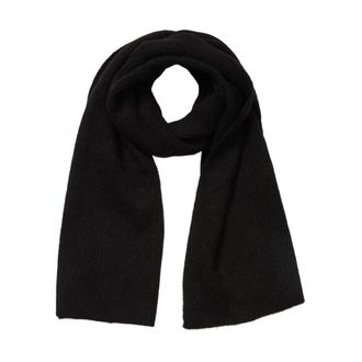 Selected Accessoires, Dames, Zwart, ONE Size, Wol, Lange Gebreide Sjaal van Merino Wolmix