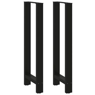 vidaXL Vidaxl Gambe Per Tavolo Da Bar Nere 2 Pz 40x(110-111) Cm In