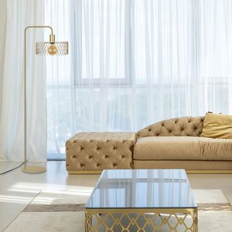 Tosel L&aacute;mpara para leer metal Alt.157cm dorado Pantalla: dorado