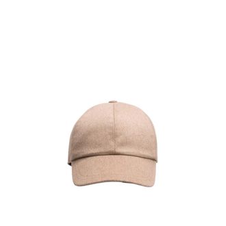 PESERICO Pet met gebogen klep - Heren - Petten - Beige - ONE Size - Wol - Accessoires