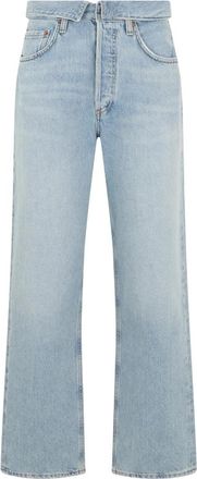 A Gold E Straight Jeans - Dames - Regular Fit Jeans - Blauw - W27 - Katoen - Jeans
