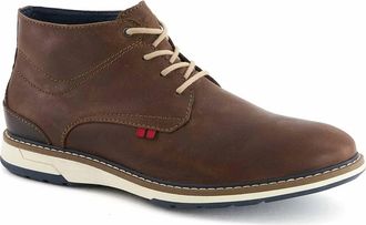 Andrea MenS Leather Boots In Brown