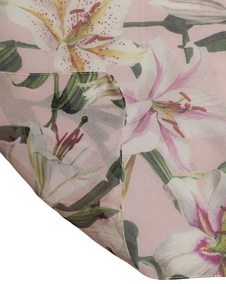 Dolce & Gabbana Silk Floral Chiffon Scarf - Pink