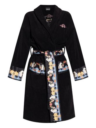 Versace Coral Theatre robe - Black