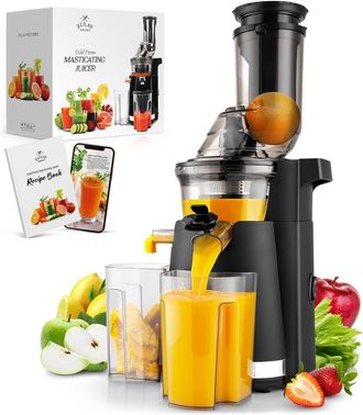 Zulay Kitchen Slow Juicer Cold Press for Fruits & Vegetables