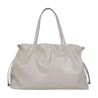 Tory Burch Tory Burch, Handbags, female, Gray, Size: ONE SIZE Ella Drawstring Tote