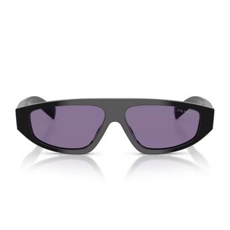 Prada Black Pr C02s Sculpted Rectangular Sunglasses