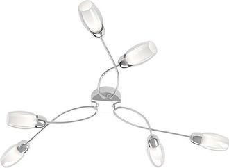 Top-Light Top-light - Plafoniera Contemporanea Feeling Net Metallo Cromo Vetro Trasparente 6 Luci G9