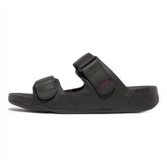 FitFlop Mens Gogh Moc Adjustable Strap Slide Sandal In Black