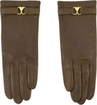 Ami Bruine Leren Handschoenen Unisex Model - Dames - Handschoenen - Bruin - 7 IN - Leer - Accessoires